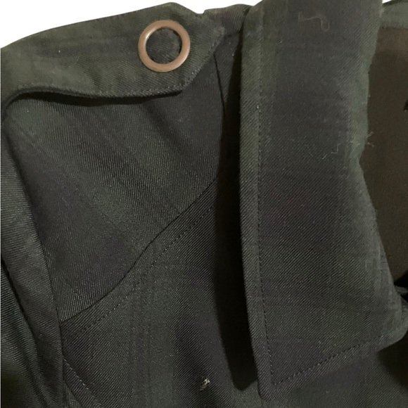 CAbi Tartan Green Blue Plaid Academia Asymmetric Career Zip Moto BlazerJacket 8 - Picture 7 of 11